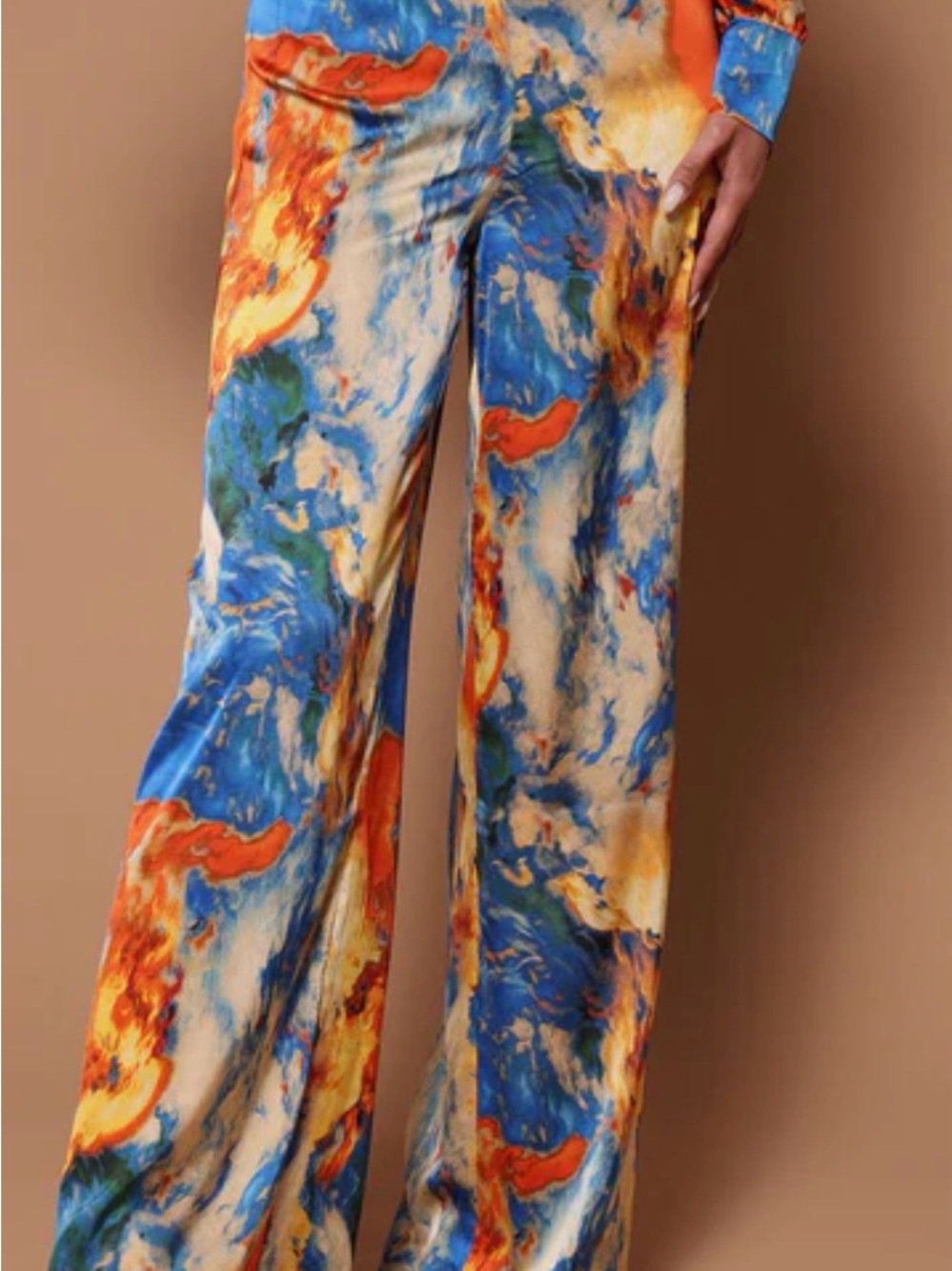 Marble-Print Wide Leg Pants 
As seen on The Real Housewives of Potomac!